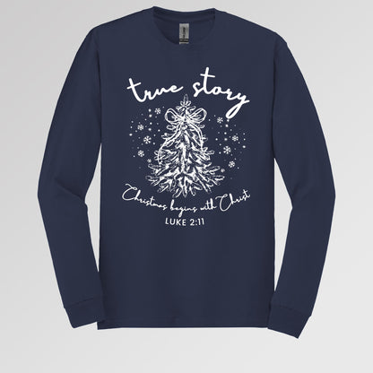 True Story Christmas Begins With Christ Luke 2.11