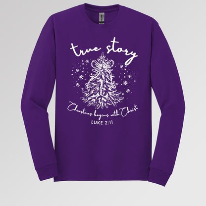 True Story Christmas Begins With Christ Luke 2.11