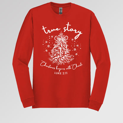 True Story Christmas Begins With Christ Luke 2.11