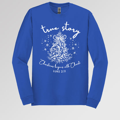 True Story Christmas Begins With Christ Luke 2.11