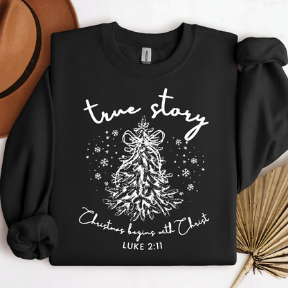 True Story Christmas Begins With Christ Luke 2.11