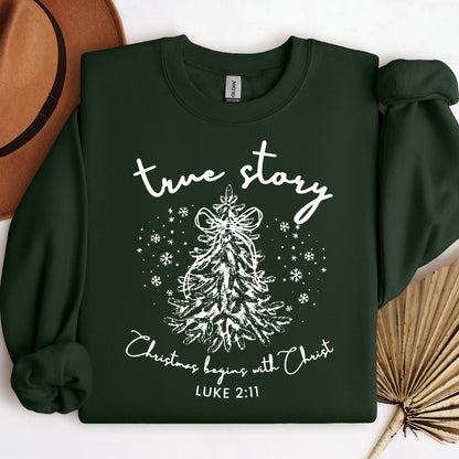 True Story Christmas Begins With Christ Luke 2.11