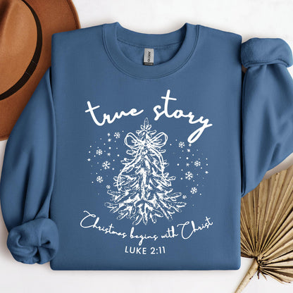True Story Christmas Begins With Christ Luke 2.11