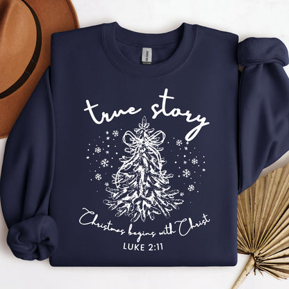 True Story Christmas Begins With Christ Luke 2.11