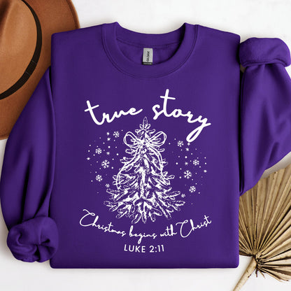 True Story Christmas Begins With Christ Luke 2.11