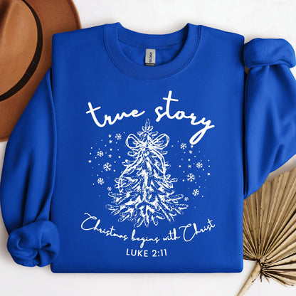 True Story Christmas Begins With Christ Luke 2.11