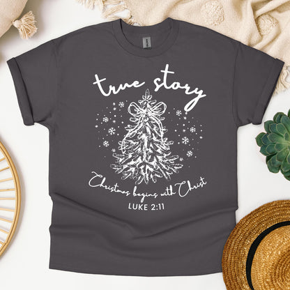 True Story Christmas Begins With Christ Luke 2.11