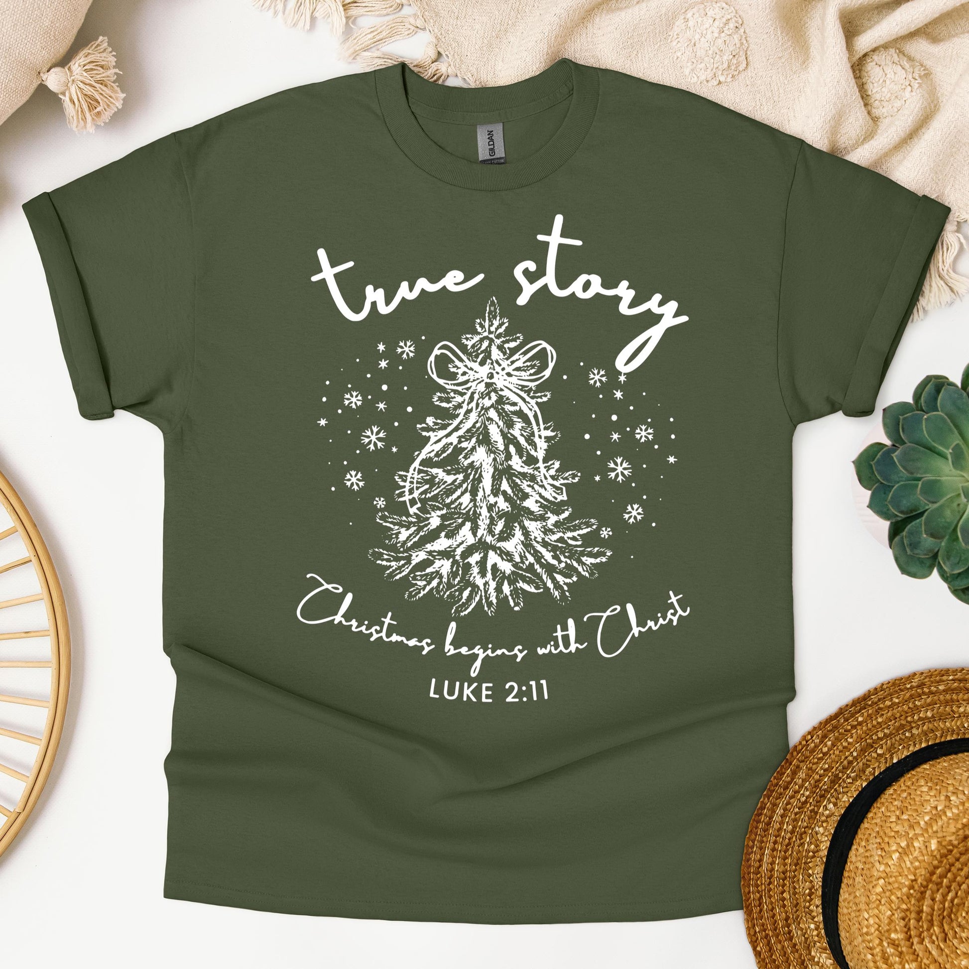 True Story Christmas Begins With Christ Luke 2.11