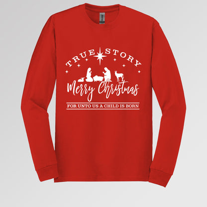 True Story Merry Christmas For Unto Us A Child Is Born