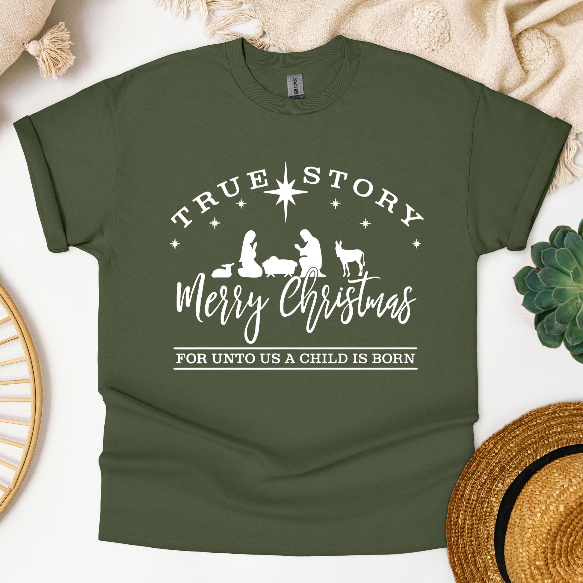 True Story Merry Christmas For Unto Us A Child Is Born