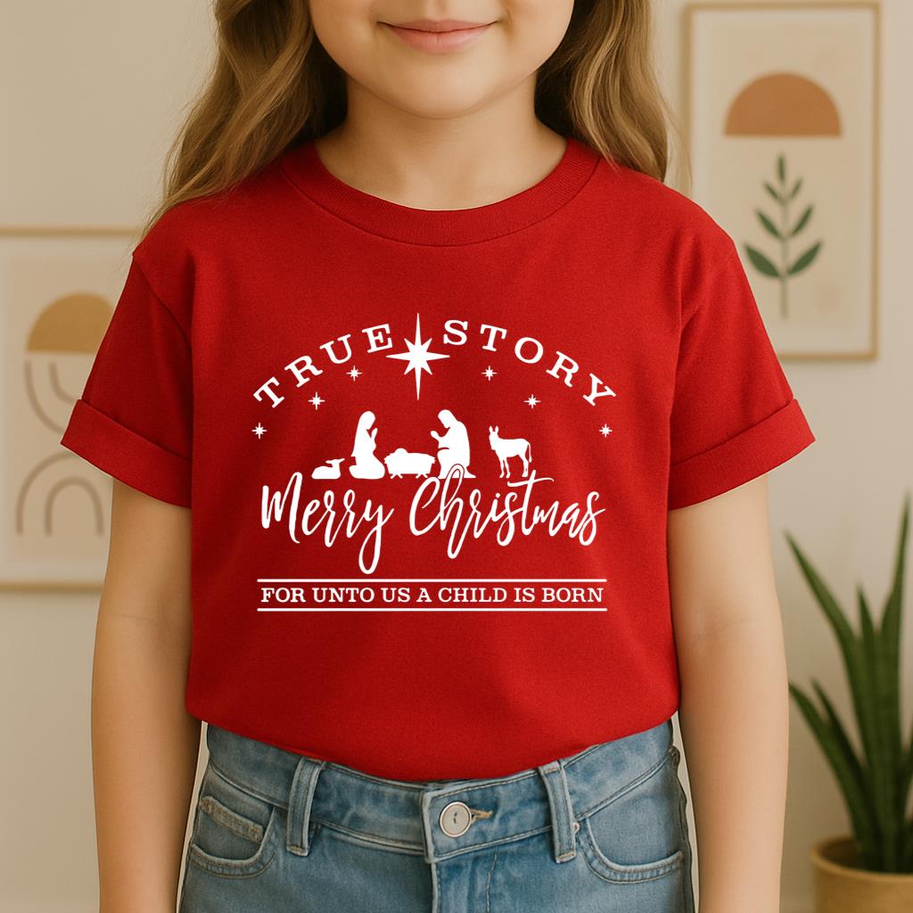 True Story Merry Christmas For Unto Us A Child Is Born