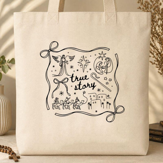 True Story Nativity 01 Tote Bag