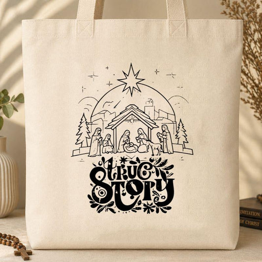 True Story Nativity 02 Tote Bag