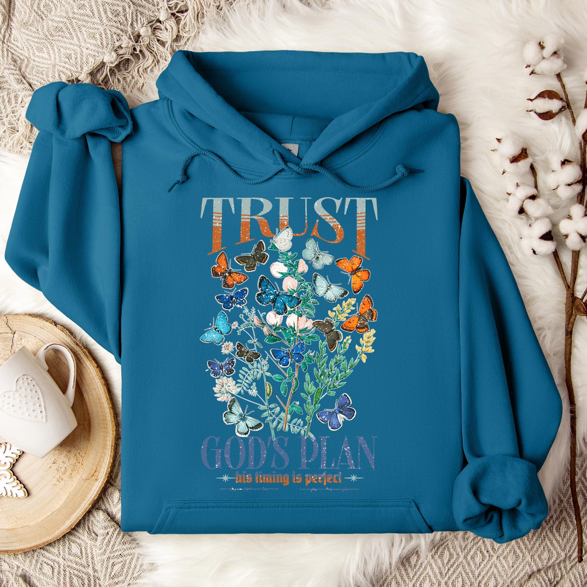 Trust God's Plane His Timing Is Perfect Hoodie