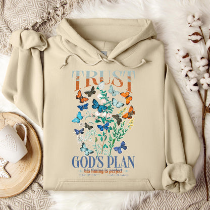 Trust God's Plane His Timing Is Perfect Hoodie