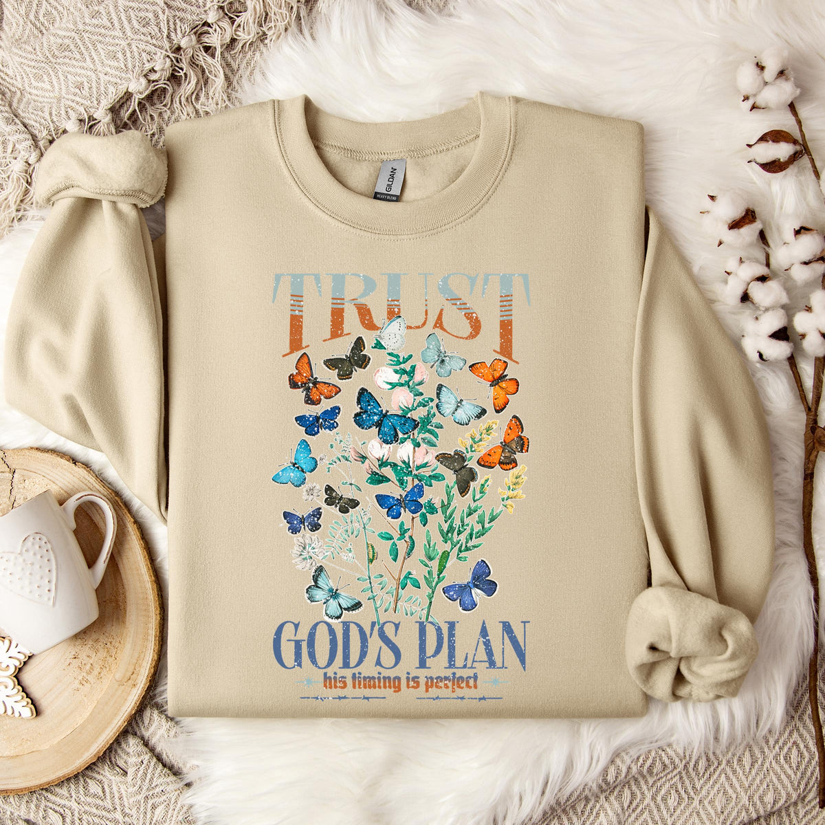 Trust God's Plane His Timing Is Perfect Sweatshirt
