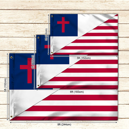 Christian US Grommet Flag