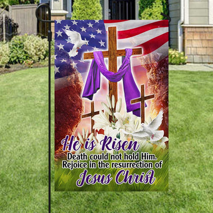 Easter Christian Flag He Is Risen Rejoice In The Resurrection Of Jesus Christ Flag
