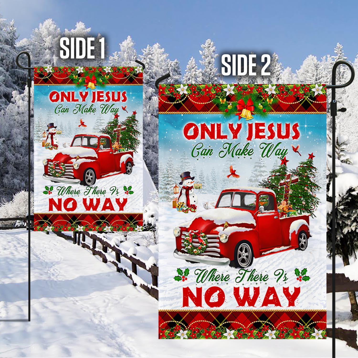 Only Jesus Can Make Way Where There Is No Way Garden Flag &amp; Mailbox Cover