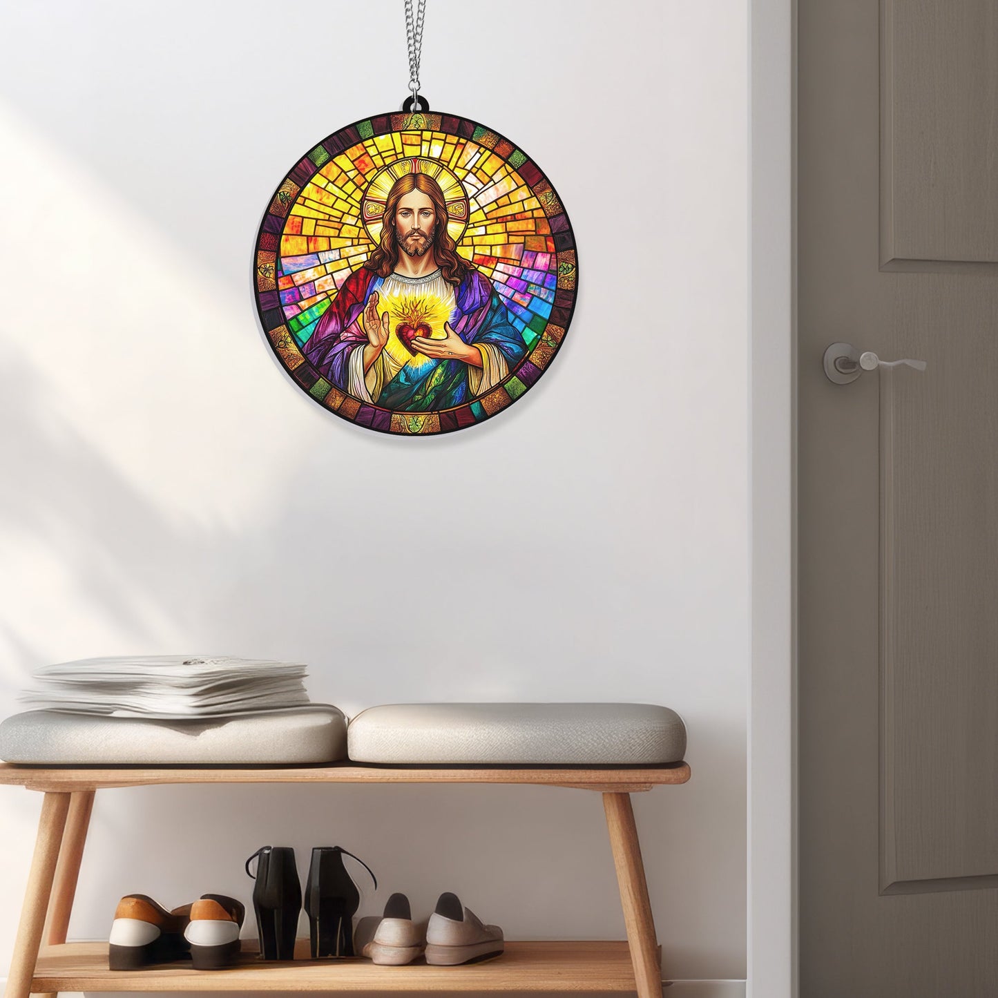 Sacred Heart of Jesus Suncatcher Acrylic Hanging