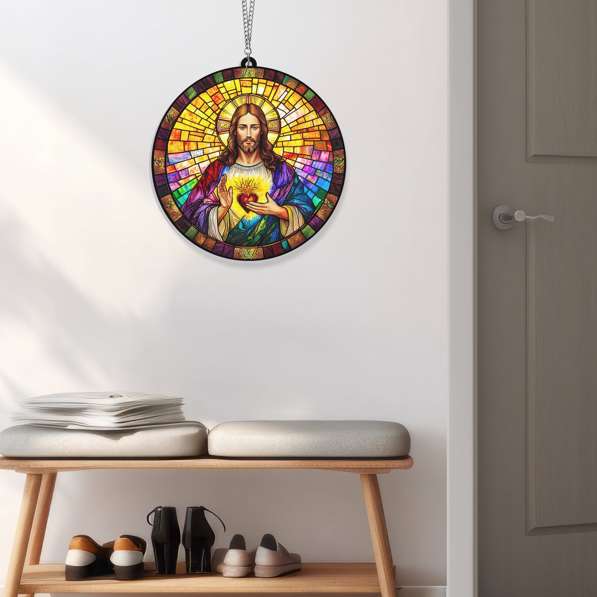 Sacred Heart of Jesus Suncatcher Acrylic Hanging