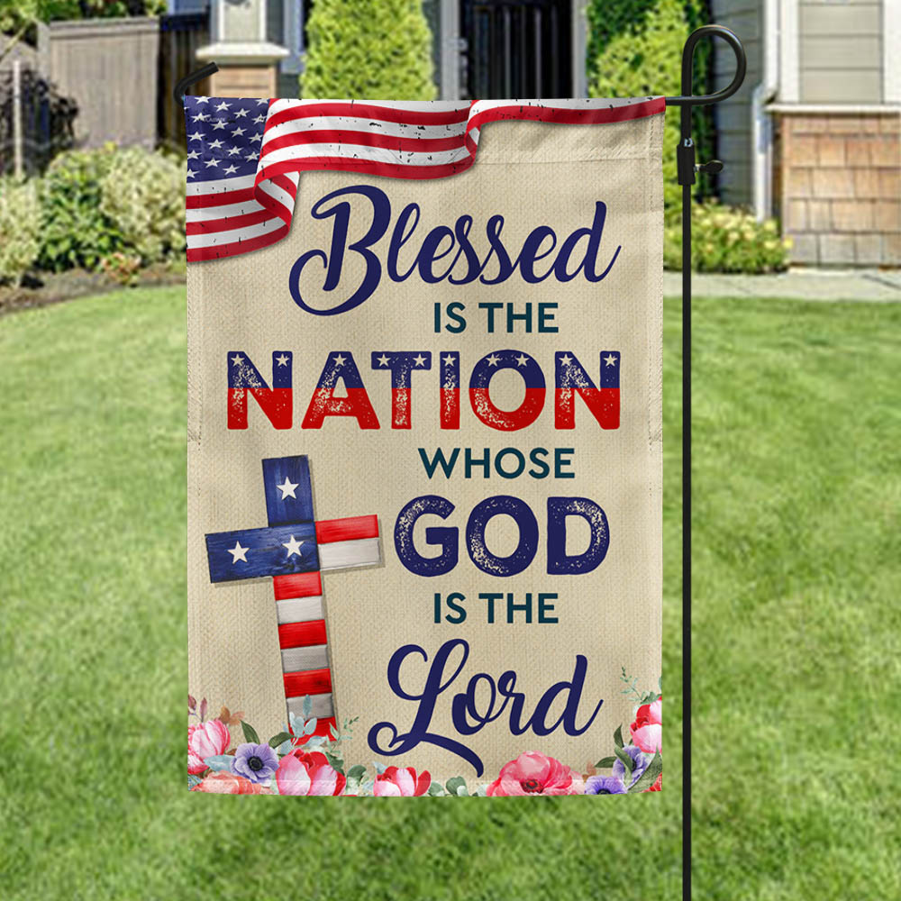 Flagwix American Flag - Blessed Is The Nation Whose  God Is The Lord Patriotic American Flag