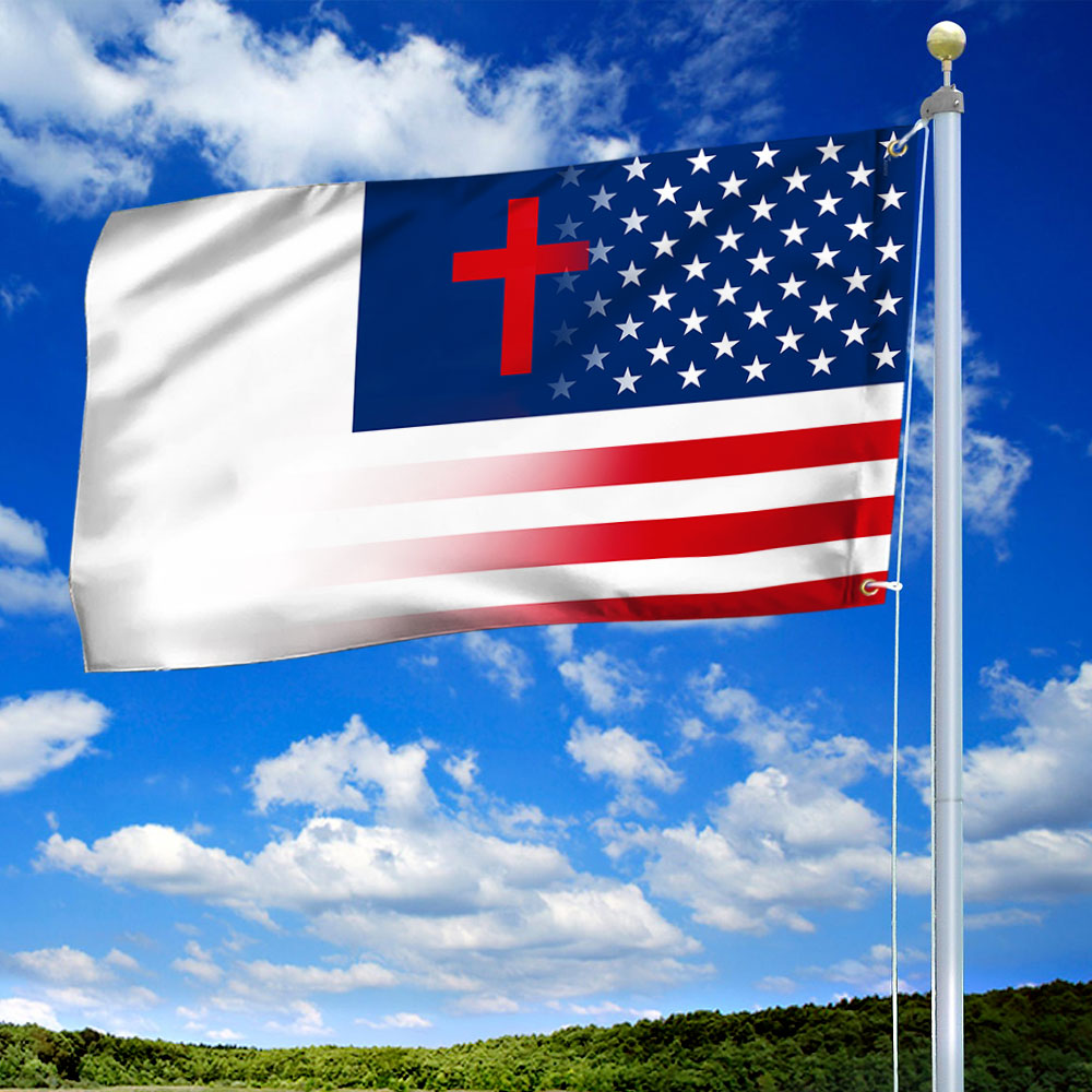Christian Flag American Christian Grommet Flag