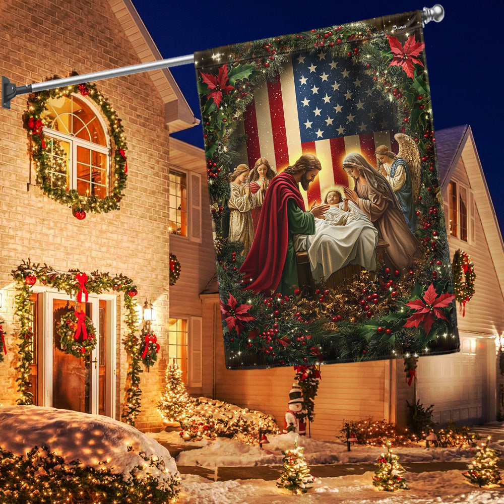 Nativity Of Jesus Christmas Garden Flag 3-Day Shipping