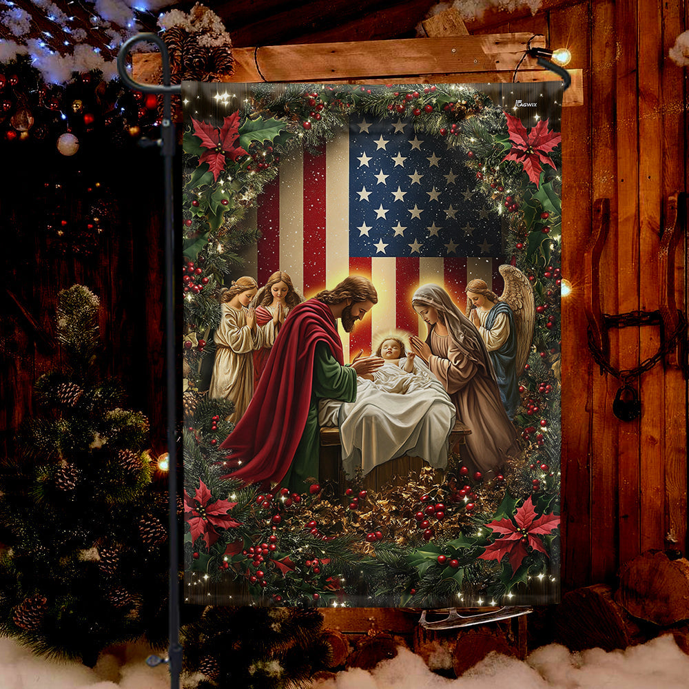 Nativity Of Jesus Christmas Garden Flag 3-Day Shipping