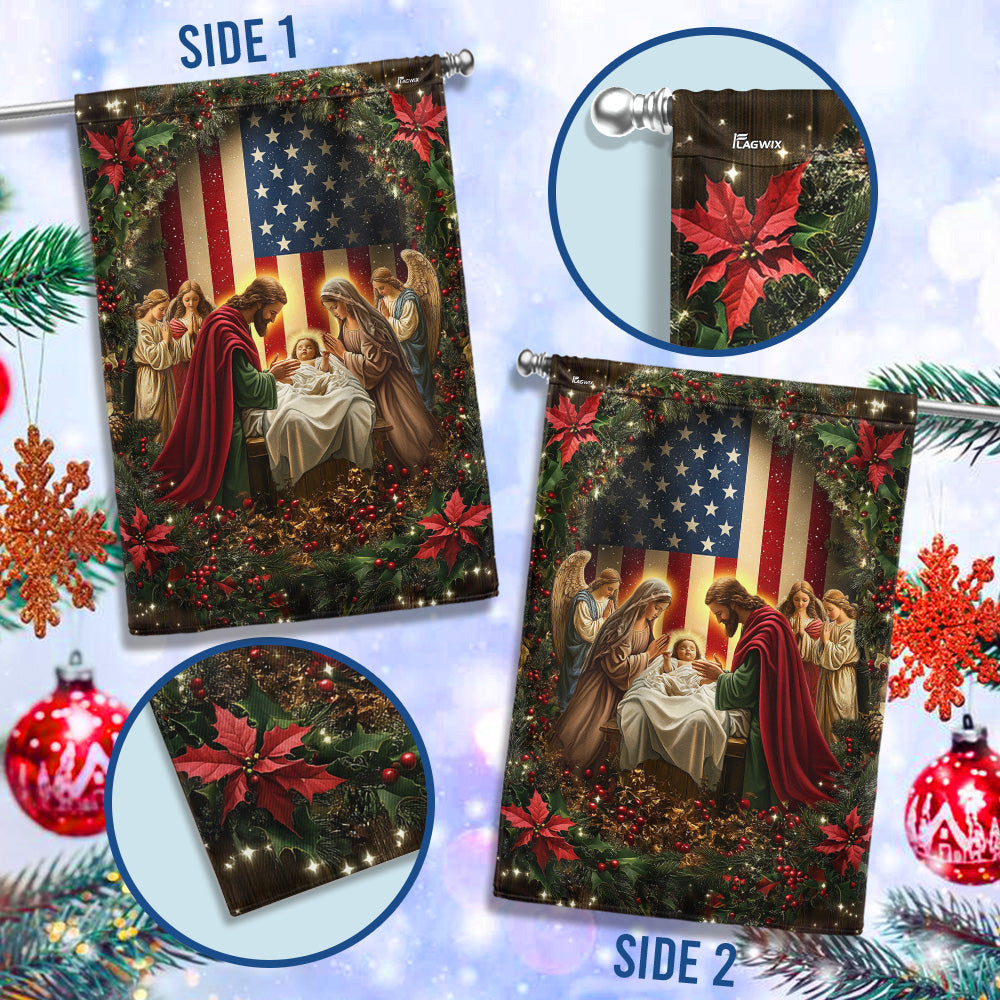 Nativity Of Jesus Christmas Garden Flag 3-Day Shipping