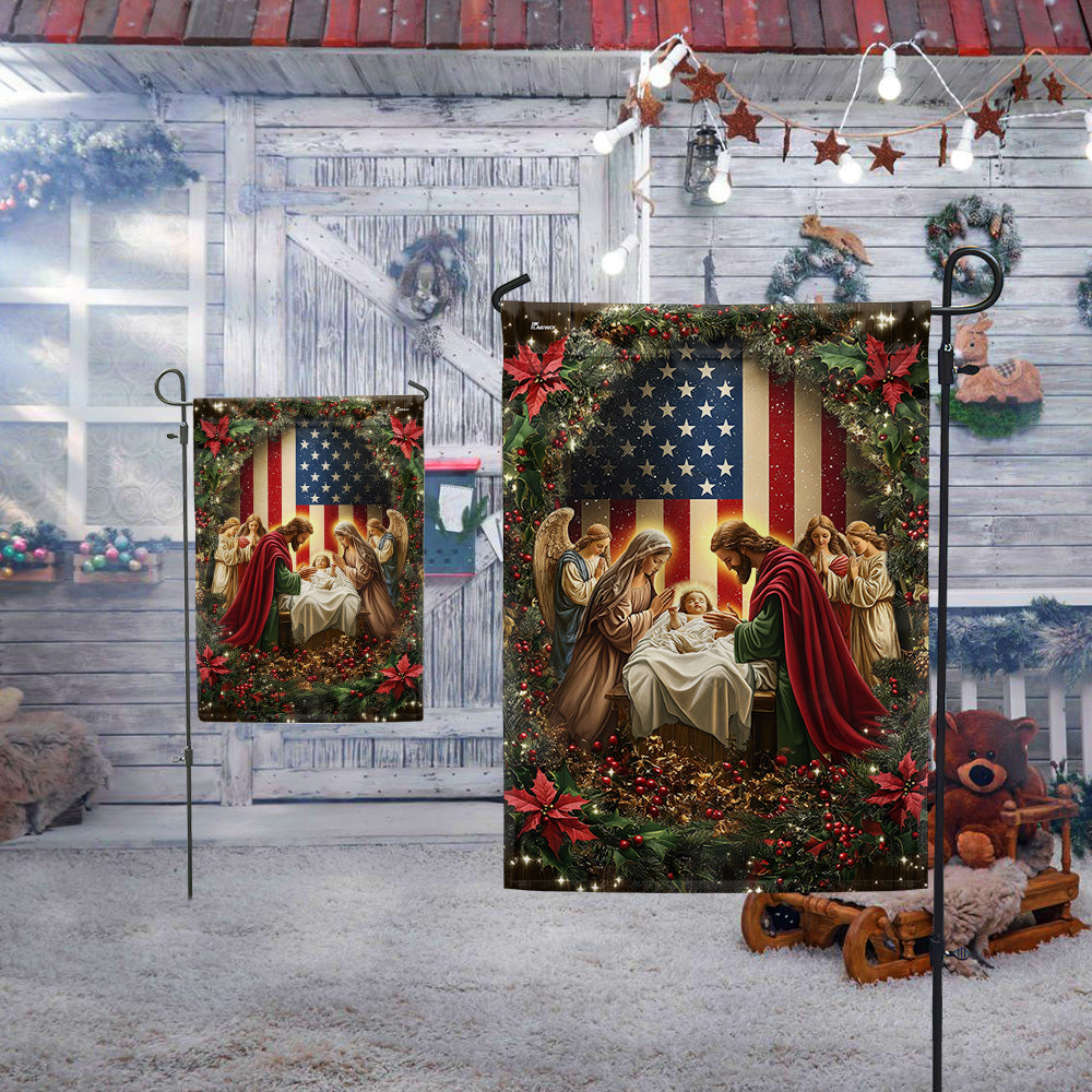 Nativity Of Jesus Christmas Garden Flag 3-Day Shipping