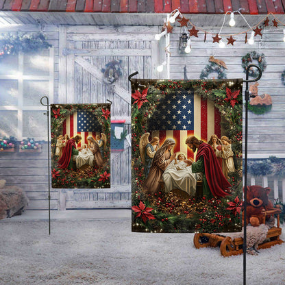 Nativity Of Jesus Christmas Garden Flag 3-Day Shipping