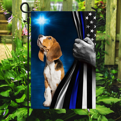 Police Flag Christian Cross Beagle Thin Blue Line Police FlagTRL288Fv7