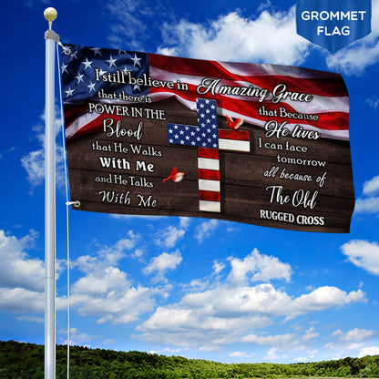 Jesus Cross Grommet Flag The Old Rugged Cross