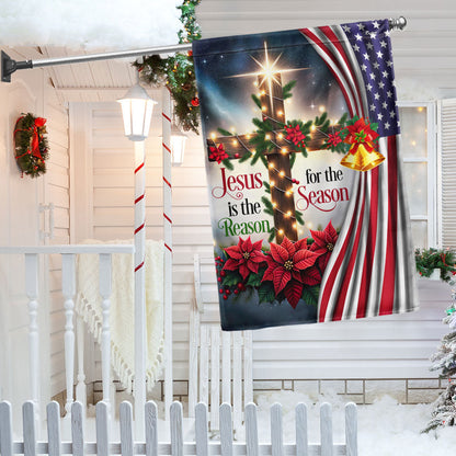 Jesus Christ Christmas Flag Jesus Is The Reason For The Season