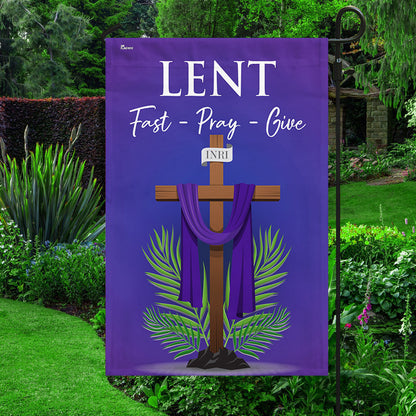 FLAGWIX  Lent Season Fast Pray Give Jesus Christian Cross Flag