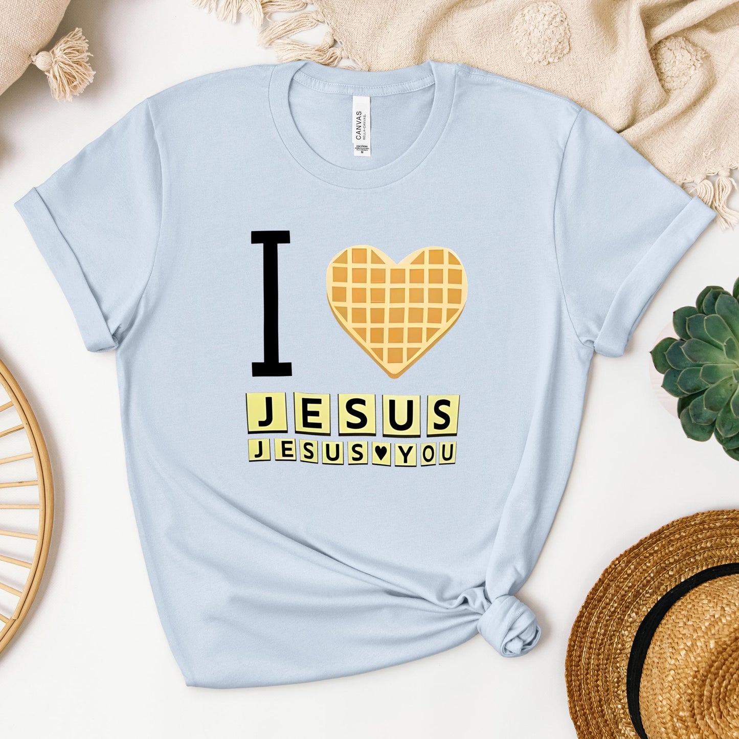 Waffle I Love Jesus Jesus Loves You
