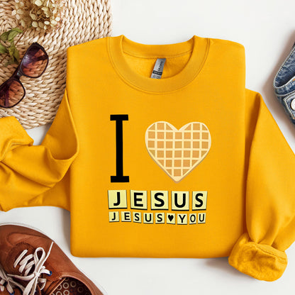 Waffle I Love Jesus Jesus Loves You