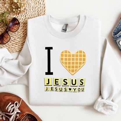 Waffle I Love Jesus Jesus Loves You