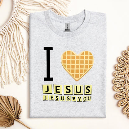 Waffle I Love Jesus Jesus Loves You