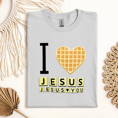 Waffle I Love Jesus Jesus Loves You