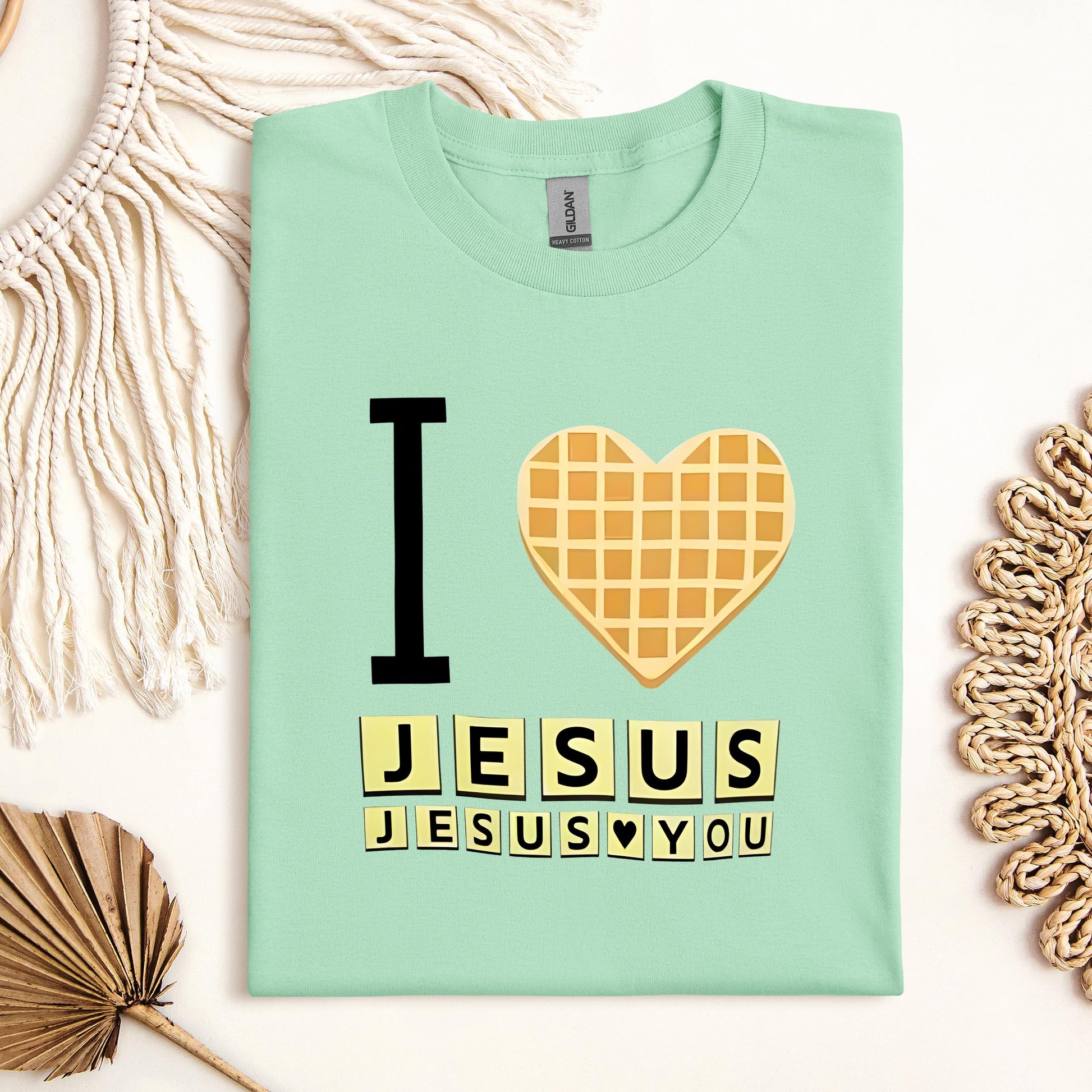 Waffle I Love Jesus Jesus Loves You