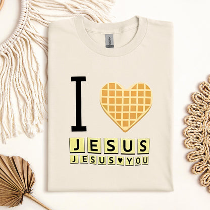 Waffle I Love Jesus Jesus Loves You