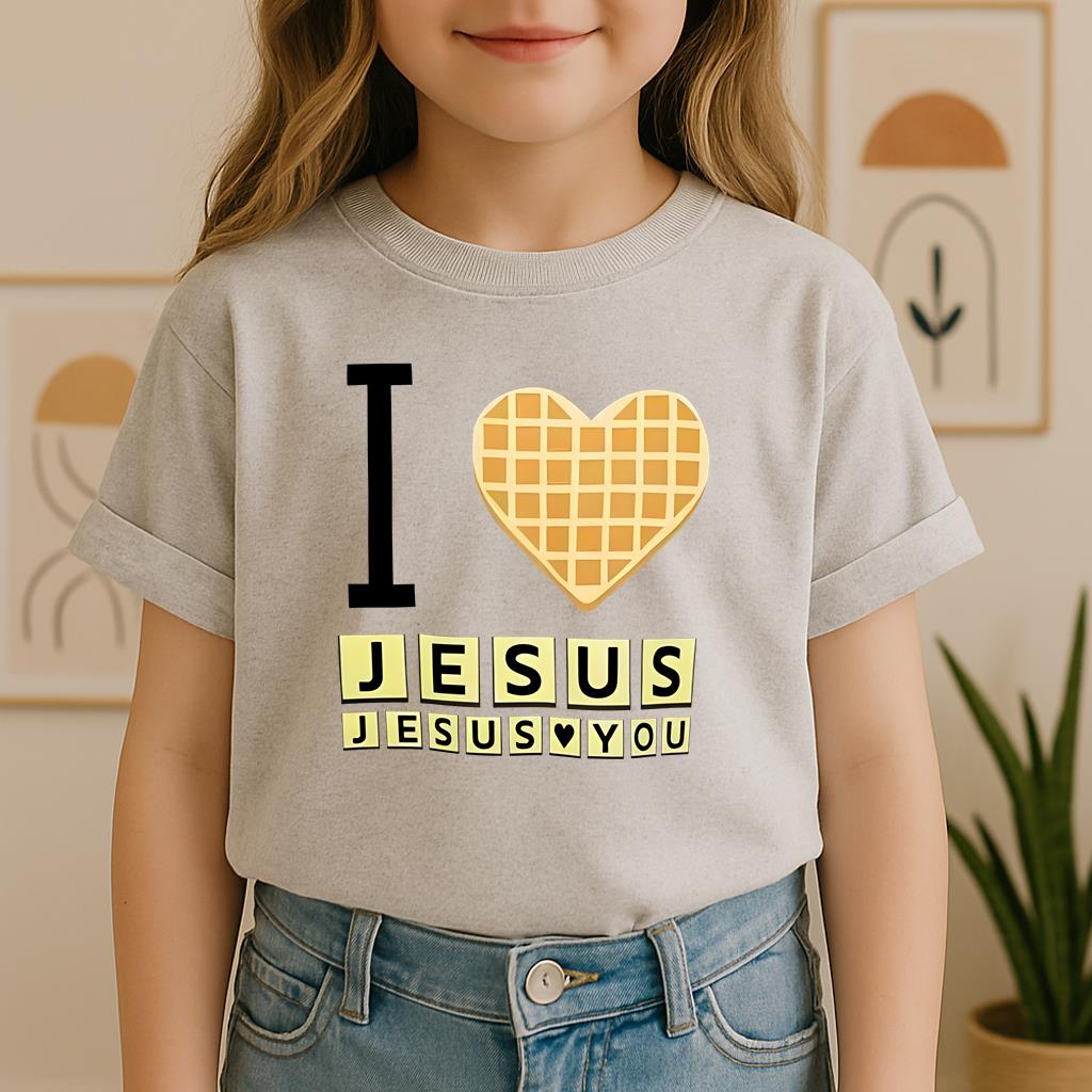 Waffle I Love Jesus Jesus Loves You