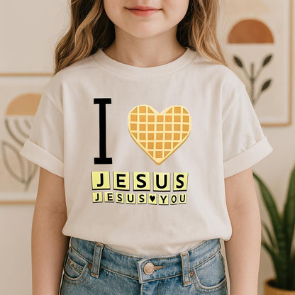 Waffle I Love Jesus Jesus Loves You