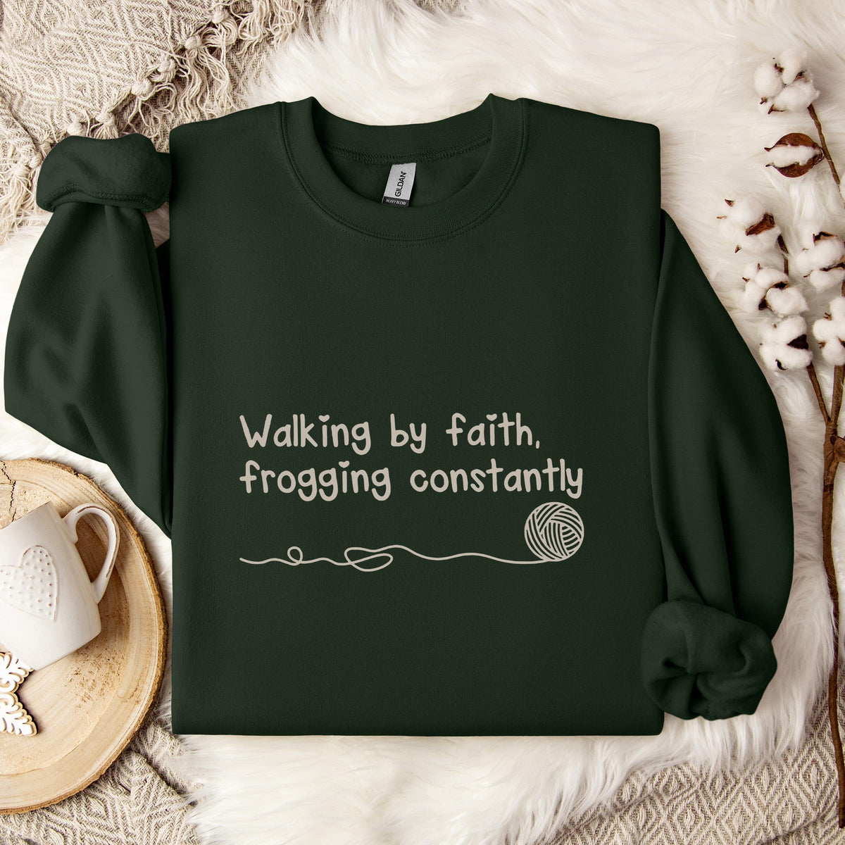 Walking By Faith Frogging Constantly Sweatshirt