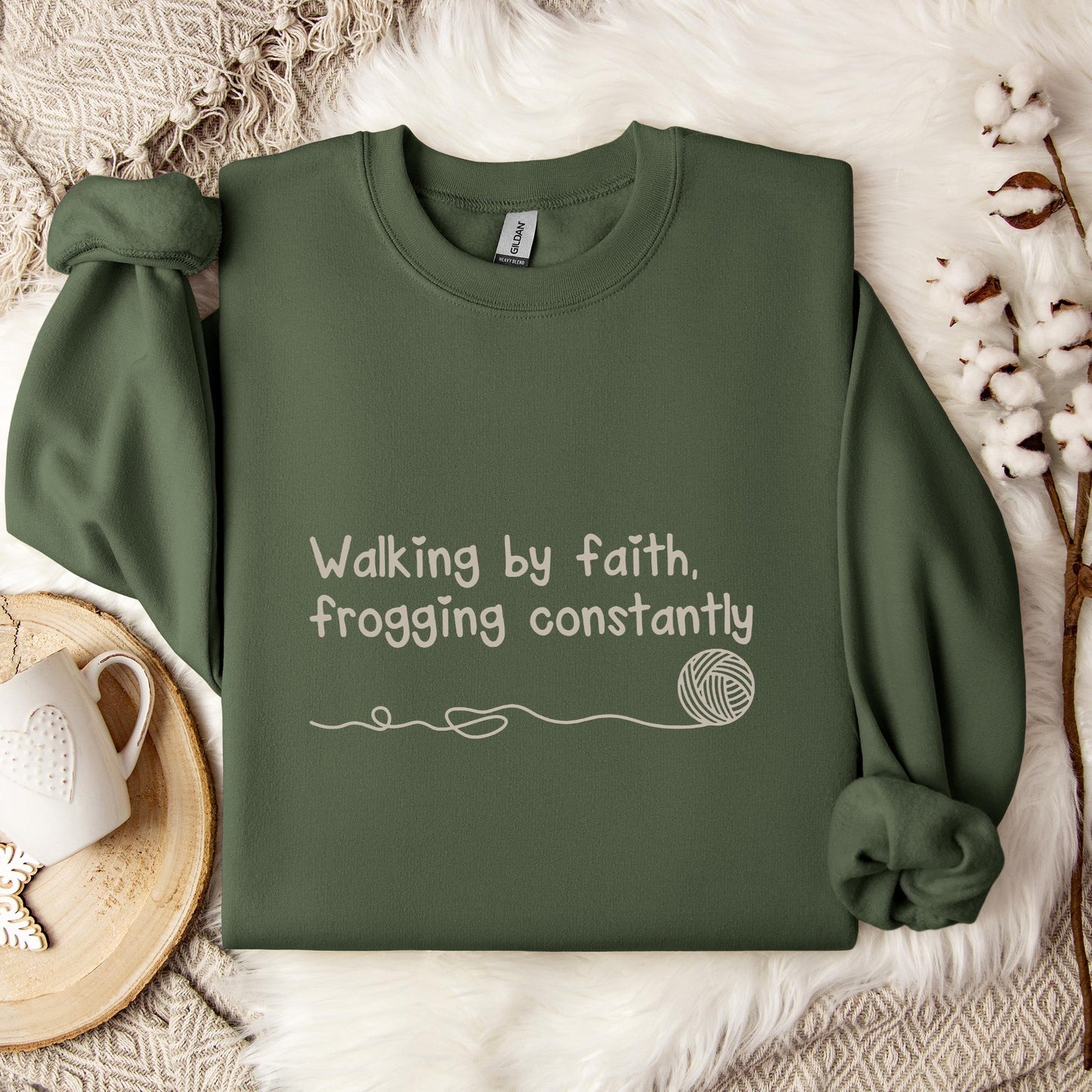 Walking By Faith Frogging Constantly Sweatshirt