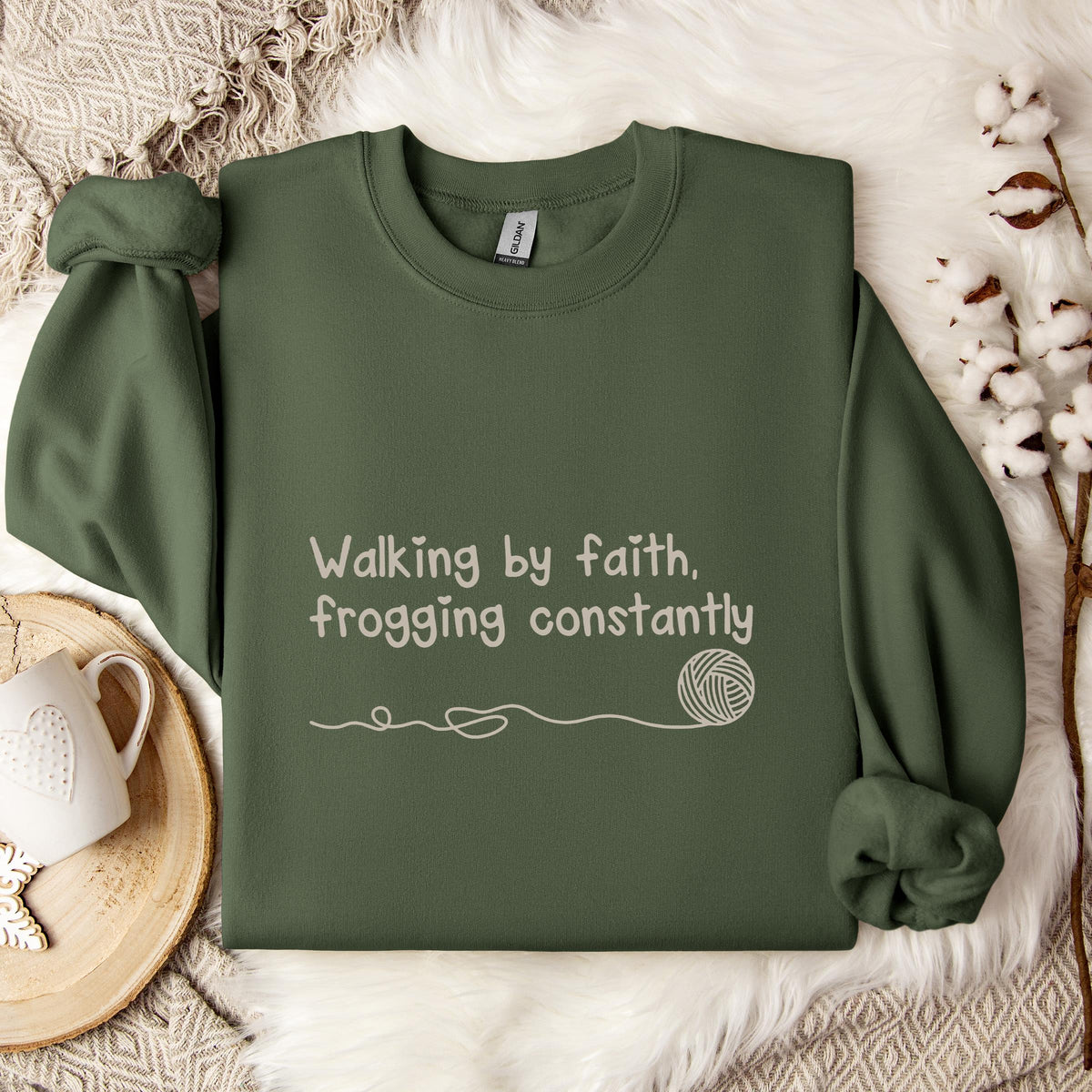 Walking By Faith Frogging Constantly Sweatshirt
