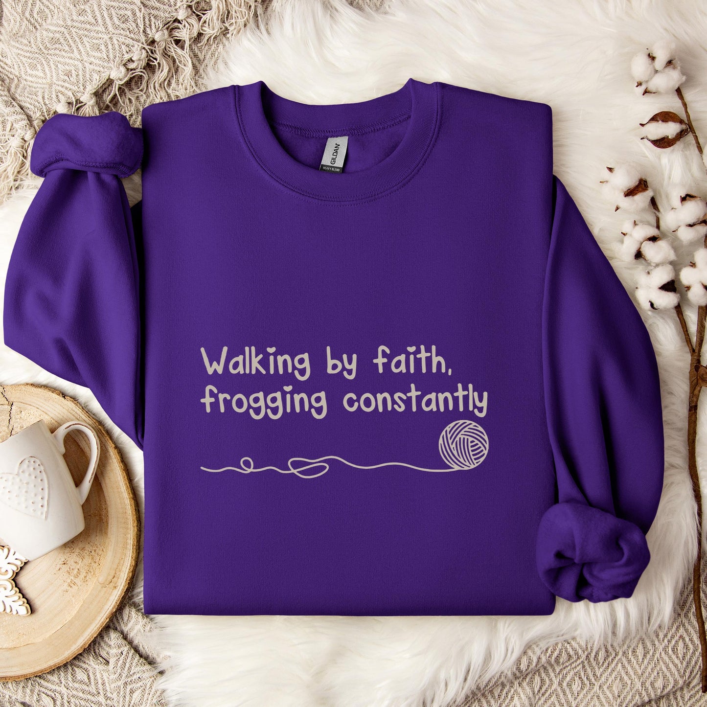 Walking By Faith Frogging Constantly Sweatshirt