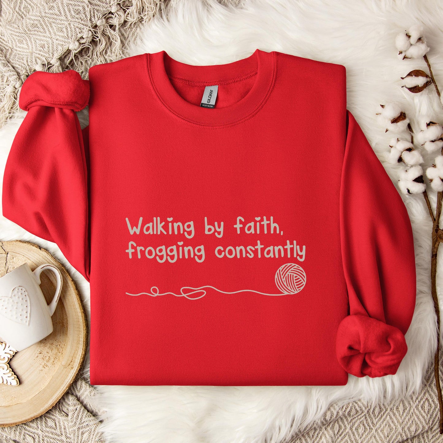 Walking By Faith Frogging Constantly Sweatshirt